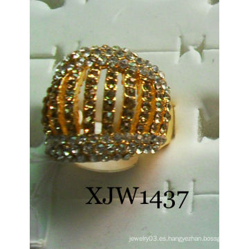 Anillo chapado en oro del diamante (XJW1437)